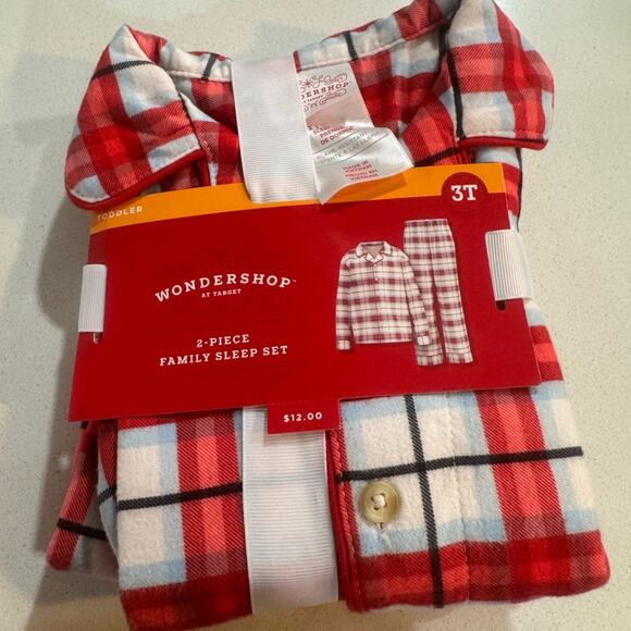 Wondershop Other - Wondershop Red Plaid Toddler Sleep Set 3T NWT